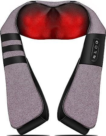 Papillon Massager for Neck and Back Pain Relief,Great Gifts for Women/Men/Dad/Mom Birthday,Shiatsu Shoulder Foot Massager with Heat,Mothers Day Gifts,Relaxation Gifts for Him,Her,Women,Men (Gray)