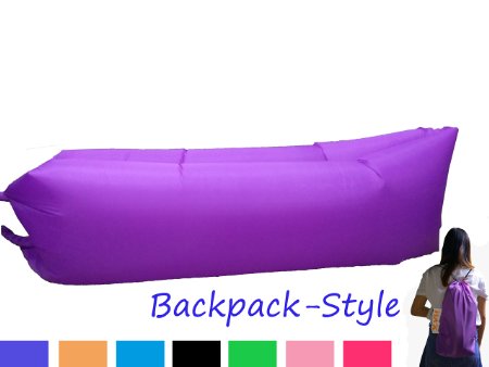 【New Backpack-Style】XYH Inflatable Couch ,Inflatable hammock lounge, Outdoor Air Sleep Sofa Bag,Portable Air Bean Bag,Sleeping Hangout Lounger, for Summer Camping, Beach, Grass