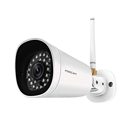 Foscam WiFi Outdoor/Indoor Security Camera, 1080P Surveillance Bullet IP Camera with Motion Detection and Alarm Notification, 66ft Night Vision, IP66 Waterproof, Cloud Storage, White