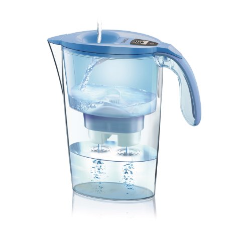 Laica Stream Water Filter Pitcher with Bi-Flux MineralBalance Filter System, J434H Blue