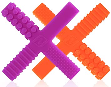 Sensory Chew Stick Toys for Boys Girls Kids with Autism, ADHD, SPD, Oral Motor Needs - Teething Chewy Tubes 2 Different Hardness with 4 Unique Textures (2 Pack)