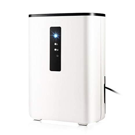 Simoner 2.5L Home Air Dehumidifier, 65W 110-240V Air Purify Semiconductor, Compact and Portable for Damp Air, Mold, Moisture in Home, Kitchen, Bedroom, Basement, Caravan, Office, Garage