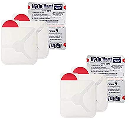 North American Rescue Genuine NAR HyFin Vent Compact Chest Seal Twin Pack (2 Pack)