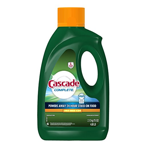 Cascade Complete Gel Dishwasher Detergent, Citrus Breeze Scent, 75 Oz
