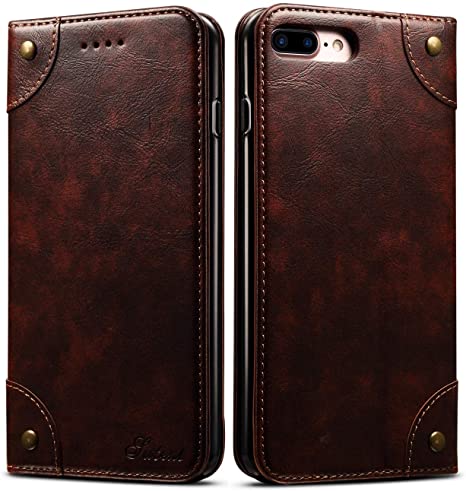 SINIANL iPhone 8 Case, iPhone 7 Case, Leather Wallet Folio Case Book Design Flip Cover with Stand and ID Credit Card Slot Magnetic Closure for iPhone 8/7