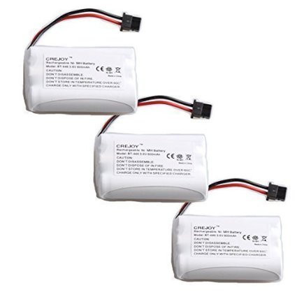3-Pack Cordless Home Phone Battery For Uniden BP-446 BT-446 BT-1005
