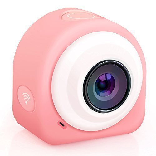 Sumsonic COCA Mini Lifestyle Action Camera HD 1080p Digital Video Camcorder with Smart Remote WI-FI MagneticSticky Mounting Pink