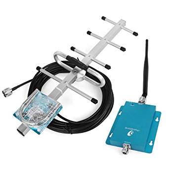 Phonetone Cell Phone Signal Booster Repeater with Whip Antenna and Yagi Antenna (62dB 850MHz)