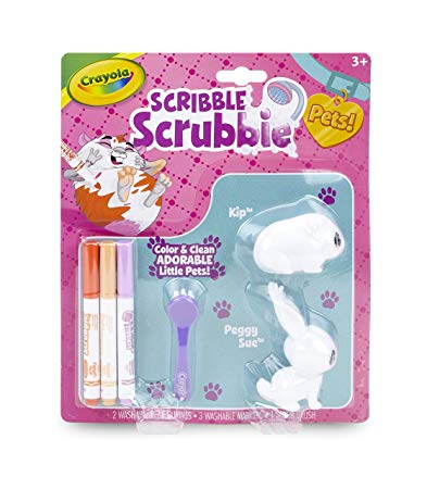 Crayola Scribble Scrubbie, Color & Wash Rabbit & Hamster Toys for Kids, Stocking Stuffer, Gift, Ages 3, 4, 5, 6