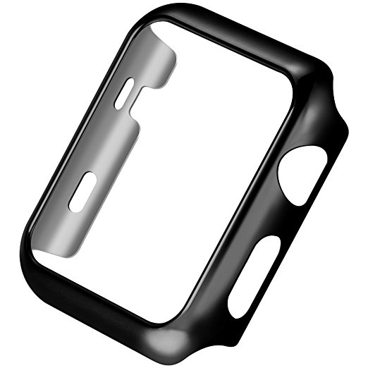 Apple Watch Series 2 Case,Mangix Super Thin PC Plated Plating Protective Bumper Case for for Apple Watch Series 2 2016 Released (Black,42mm)