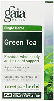 Gaia Herbs Green Tea Liquid Phyto-Capsules, 60 Count