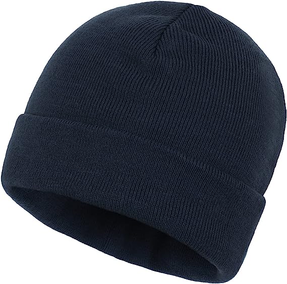 Zylioo Oversize XXL Beanie Cap with Short Brim,Visor Warm Cuffed Beanie Hat,Large Winter Watch Cap