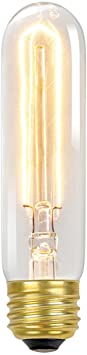 Globe Electric 01322 60W Vintage Edison T10 Radio Tube Incandescent Filament Light Bulb, E26 Base, 245 Lumens