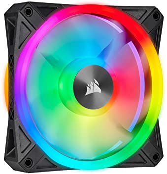 Corsair QL Series, Ql120 RGB, 120mm RGB LED Fan, Single Pack (CO-9050097-WW), Black