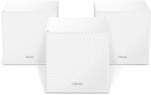 Tenda Nova MW12 AC1200 Mesh WiFi System - Whole Home WiFi Mesh System - 6000sq² WiFi Coverage - Gigabit Ports - Easy Setup - Replaces WiFi Router and Extender - Works with Alexa - 3-Pack