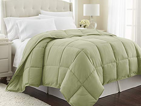 Southshore Fine Linens - Vilano Springs - - Down Alternate Weight Comforter - Sage Green - FULL / QUEEN