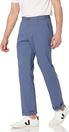 Amazon Essentials Men's Classic-Fit Wrinkle-Resistant Flat-Front Chino Trouser (Available in Big & Tall)