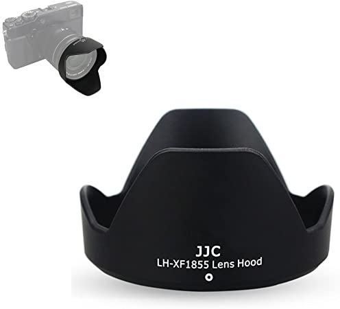 Camera Lens Hood JJC Lens Shade for Fuji Fujifilm FUJINON XF 14mm F2.8 R & FUJINON XF18-55mm F2.8-4 R LM OIS Replaces Fujifilm 14/18-55 Lens Hood Reverse Attaching Non-Glare Matte Finish -Black