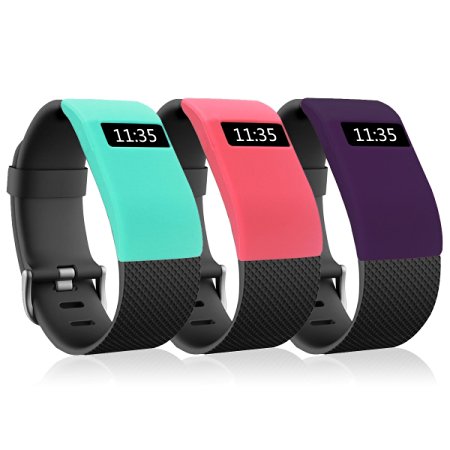 Eityilla Silicone Band Cover Protective Rubber Case for Fitbit Charge/Charge HR
