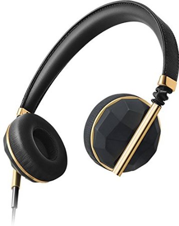 Caeden Linea N°1 On-Ear Headphone, Faceted Carbon & Gold