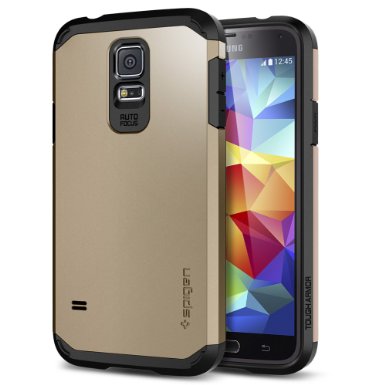 Galaxy S5 Case Spigen Tough Armor Heavy Duty Copper Gold Dual Layer EXTREME Protection Cover Heavy Duty Case for Galaxy S5 2014 - Copper Gold SGP10764