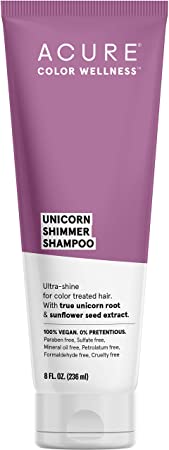 ACURE Unicorn Shimmer Shampoo | 100% Vegan | Performance Driven Hair Care | True Unicorn Root & Sunflower Seed Extract - Ultra-Shine  Formulation For  Color Treated Hair | 8 Fl Oz
