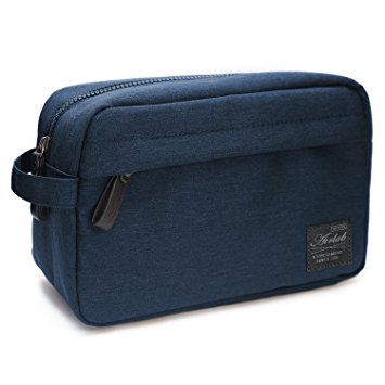 Toiletry Bag Cosmetic Bag Makeup Bag Men Women, Robust and Water Resistant, Size: 9.5 x 4.5 x 6.3 inch, Navy