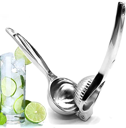 Manual Lemon Squeezer, Manual Citrus Press Juicer Large Stainless Steel Lemon Juicer Manual Juicer with Premium Quality Heavy Duty Solid Metal Squeezer