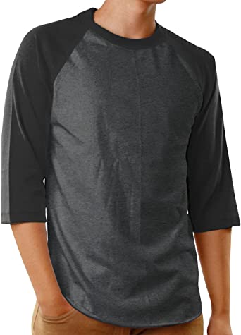 Hat and Beyond Mens Baseball Raglan T Shirts 3/4 Sleeves Casual Cotton S-3xl Jersey 1KSA0001