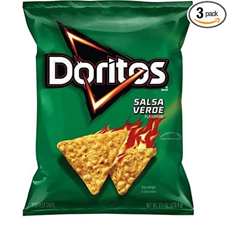 Doritos Salsa Verde Flavor Chips, 9.75 Oz Bags (Pack of 3)