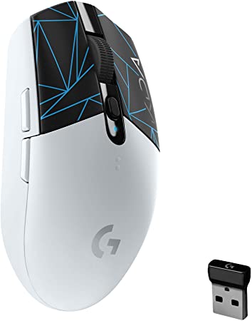 Logitech G305 K/DA LIGHTSPEED Wireless Gaming Mouse, Official League of Legends Gaming Gear, HERO Sensor, Lightweight, Programmable Buttons, 250h Battery Life, On-Board Memory - White