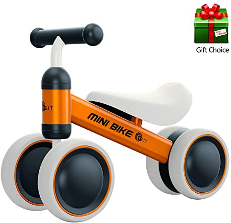 YGJT Baby Balance Bike for 1 Year Old Baby Ride on Toys Baby Walker Push Bike First Gift for 10 months -2 Years Old Boys Girls (Orange)