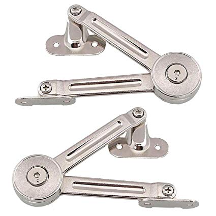 Folding Buffer Hinge,2Pcs BESTZY Support Hinge Folding Lid Stay for kicthen Cabinet Doors Cupboard Window Toy Box Furniture Lid Lift Up Stay Max Weight Support 40lb