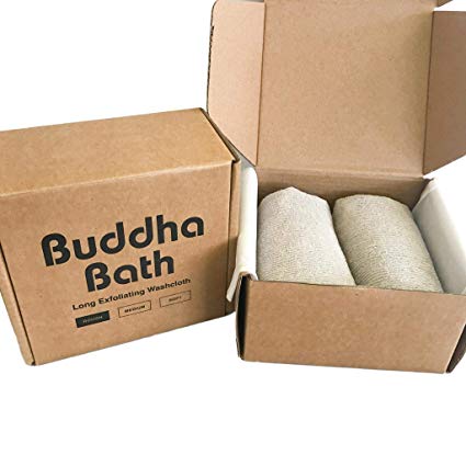 2 Pack - Buddha Bath Body Nylon Premium Exfoliating Asian Shower Bath Wash Cloth/Towel - ROUGH EXFOLIATING