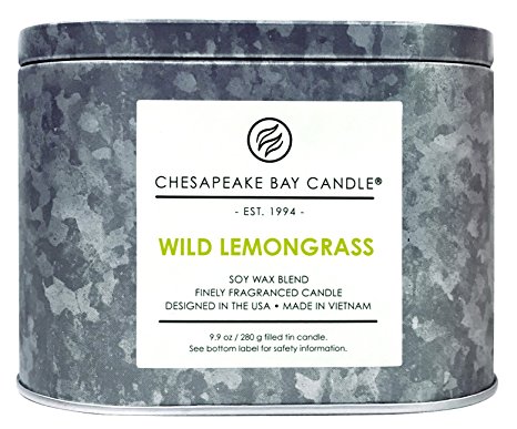 Chesapeake Bay Candle Heritage Collection Double Wick Tin Scented Candle, Wild Lemongrass