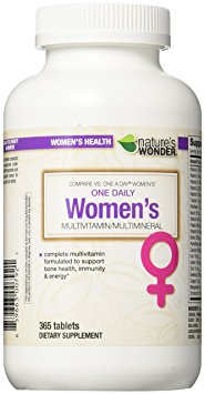 Nature's Wonder One Daily Women's Multivitamin, 365 Count, Compare vs. One A Day® Women's