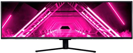 Dark Matter by Monoprice 49in Curved Gaming Monitor - 32:9, 1800R, DQHD, 5120x1440p, 120Hz, 4ms, AMD FreeSync, Quantum Dot, VA