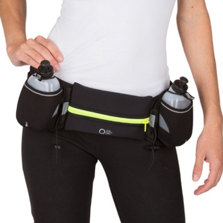 Hydration Belt, Best for Runners - Two 10-Ounce BPA Free Water Bottles - Leak Proof & Lightweight Waist Pack and Running Pouch Fits Gels, Fuel, Energy Bars, Protects Smartphone - 100% Money Back Guarantee!