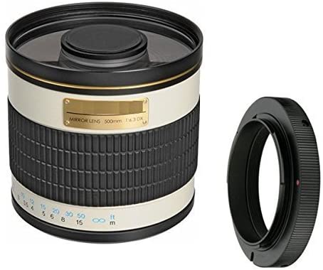 500mm f/6.3 Manual Focus Telephoto Mirror Lens For Canon EOS Rebel T6s, T6i, SL1, T5, T5i, T4i, T3, T3i, 70D, 60D, 60Da, 50D, 40D, 30D, 7D, 6D, 5D, 5DS, 5DS R, 1D Digital SLR Camera