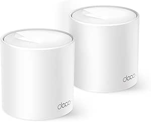 TP-Link Deco WiFi 6 Mesh AX1500Mbps Deco X1500(2-Pack), Système WiFi 6 pour Toute la Maison, Couverture de 360㎡, Installation Facile, Contrôle Parental, Compatible avec toutes les Box Fibre