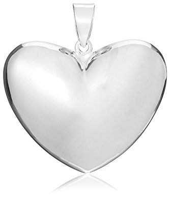 Tuscany Silver Sterling Silver Large Puffed Heart Pendant