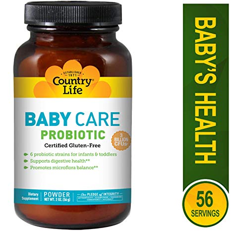 Country Life Baby Care Probiotic - 3 Billion CFU's for Infants and Toddlers - 2 Ounces
