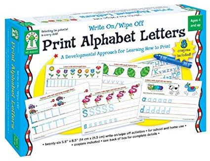 Carson-Dellosa Publishing 846035 Write-On/Wipe-Off Print Alphabet Letters Activity Set, Ages 4 and Up (CDP846035)