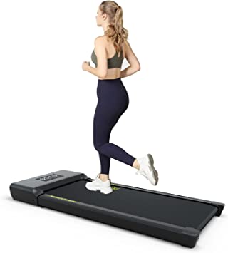 Star Power Under Desk Treadmill 2 in 1, Walking Pad Treadmill for Home Office Use with Remote Control, Desk Treadmill Machine Quiet for Walking Jogging in LED Display Black