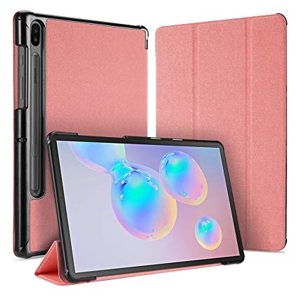 Neepanda Case for Samsung Galaxy Tab S6 10.5, Ultra Slim Tri-Fold Case with S Pen Holder Compatible with Samsung Galaxy Tab S6 10.5 Inch Model SM-T860/T865/T867 2019 Release Tablet, Pink