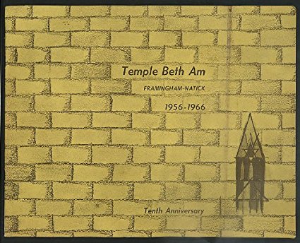 Temple Beth Am Framingham-Natick MA 10th Anniversary program 1956-1966