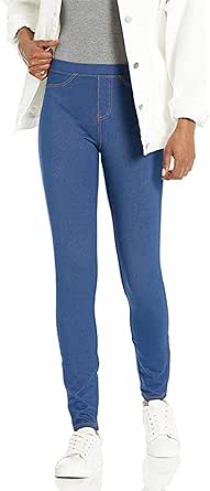 No Nonsense Women's Stretch Denim Leggings with Pockets