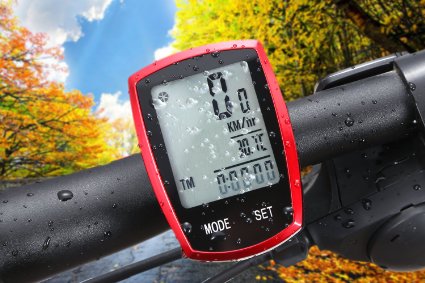 Wireless Bicycle computer Arova Waterproof Bike Speedometer Odometer LCD Backlight Displays-22 Function Bicycle Cyclocomputer: Track Cycling Distance, Speed, Calories