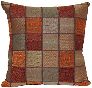 Brentwood Originals 8685 Window Pane Toss Pillow, 18-Inch, Rust