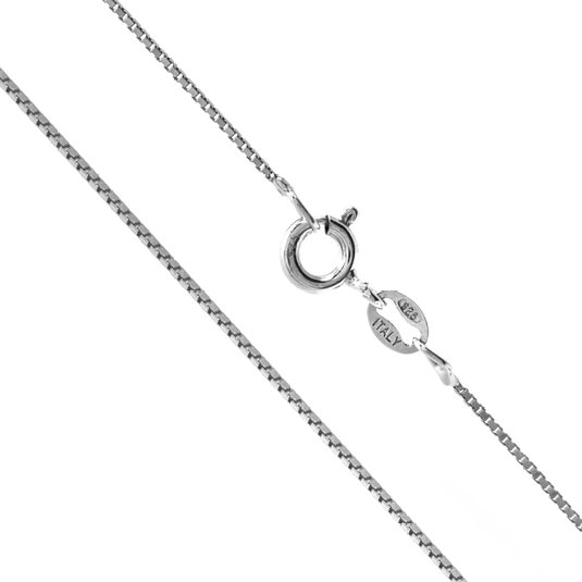 Sterling Silver 1mm Box Chain Necklace, 14" - 36"